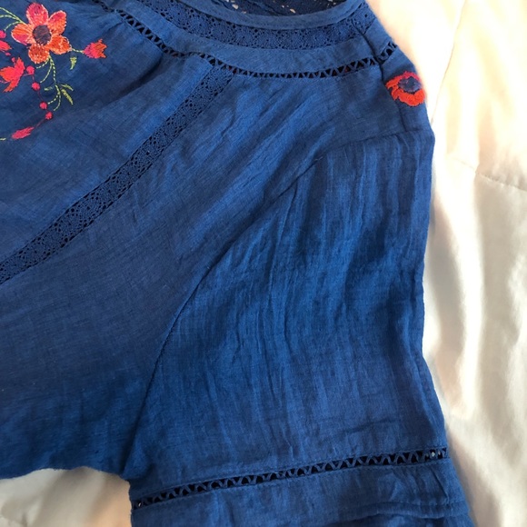 Blue Embroidered Shirt - Picture 3 of 4